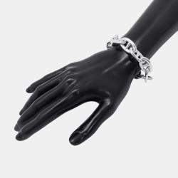 Pre Owned Hermes Chaine D'Ancre Bracelet 11 Frames Size Tgm Sv925