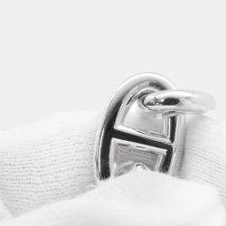 Pre Owned Hermes Chaine D'Ancre Bracelet 11 Frames Size Tgm Sv925