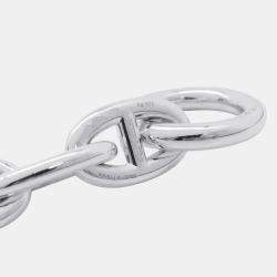 Pre Owned Hermes Chaine D'Ancre Bracelet 11 Frames Size Tgm Sv925