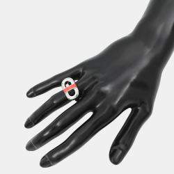 مملوكة مسبقًا خاتم هيرميس مايون مقاس T50/تقريبًا رقم 12 معدن طلاء برتقالي فلات