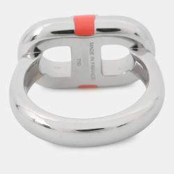 مملوكة مسبقًا خاتم هيرميس مايون مقاس T50/تقريبًا رقم 12 معدن طلاء برتقالي فلات