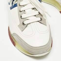 Hermes Multicolor Leather and Suede Trail Sneakers Size 43.5