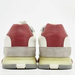 Hermes Multicolor Leather and Suede Trail Sneakers Size 43.5