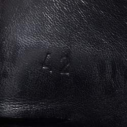 Hermes Black Leather Slides Size 42