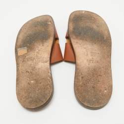 Hermes Brown Leather Izmir Sandals Size 43.5