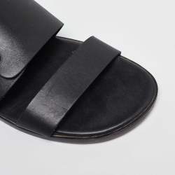 Hermes Black Leather Flats Size 42