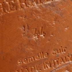 Pre Owned Hermes Black Leather Paris Slip On Loafers Size 44