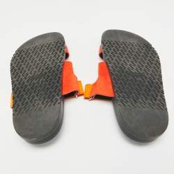 Hermes Orange Suede Chypre Sandals Size 41