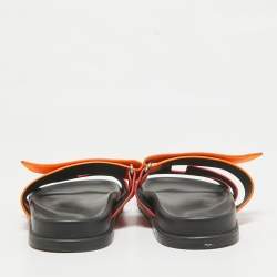 Hermes Orange Suede Chypre Sandals Size 41
