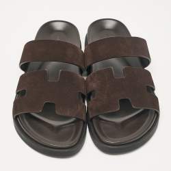 Hermes Brown Suede Ankara Sandals Size 40