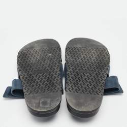 Hermes Navy Blue Suede Chypre Sandals Size 41