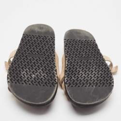 Hermes Brown Suede Chypre Flat Slides Size 42