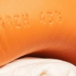 Pre Owned Hermes Brown Nubuck Leather Oscar Loafers Size 43.5