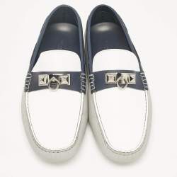 Hermes Multicolor Leather Irving Loafers Size 44