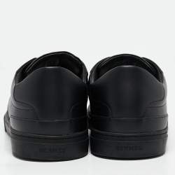 Hermes Black Leather Day Sneakers Size 44.5
