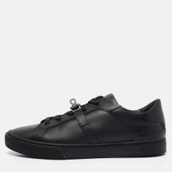Hermes Black Leather Day Sneakers Size 44.5