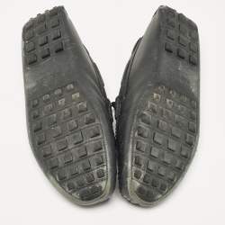 Hermes Black Leather Alessandro Loafers Size 41.5