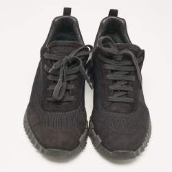 Hermes Black Fabric and Suede Bouncing Low Top Sneakers Size 42