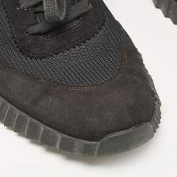 Hermes Black Fabric and Suede Bouncing Low Top Sneakers Size 42