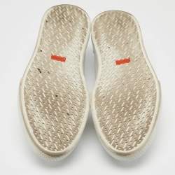 Pre Owned Hermes White Leather Day Sneakers Size 42