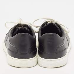 Hermes Black Leather Day Lace Up Sneakers Size 43.5