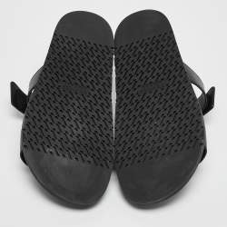 Hermès Black Leather Chypre Sandals Size 41