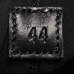 Pre Owned Hermes Black Fabric and Leather Stadium Lace Up Sneakers Size 44