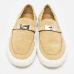 Hermes Brown Suede Game Slip On Sneakers Size 43