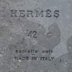 Pre Owned Hermes Jaune Milton Suede Izmir Flats Sandals Size 42