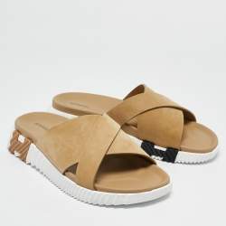 Hermès Beige Suede Infra Sandals Size 44
