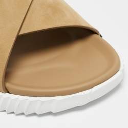 Hermès Beige Suede Infra Sandals Size 44