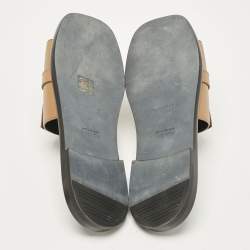 Pre Owned Hermès Brown Leather Gabriel Sandals Size 43