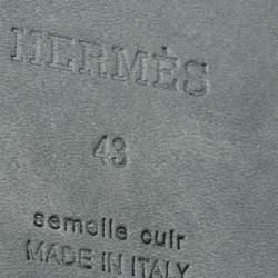 Pre Owned Hermès Brown Leather Gabriel Sandals Size 43