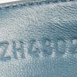 Pre Owned Hermes Black/Blue Leather Chypre Sandals Size 43 