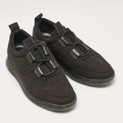 Hermes Black Mesh Team Sneakers Size 40.5