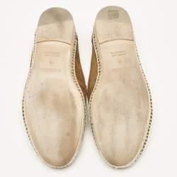 Hermes Brown Suede Trip Espadrille Flats Size 41