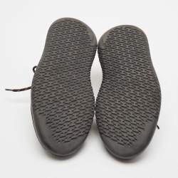 Hermes Black Leather And Fabric Team Sneakers Size 42