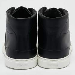 Hermes Black Leather Daydream Sneakers Size 44.5