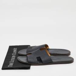 Pre Owned صندل هيرمس إزمير سويدي أزرق كحلي مقاس 44