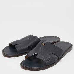 Pre Owned صندل هيرمس إزمير سويدي أزرق كحلي مقاس 44