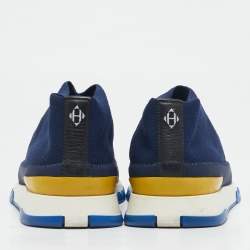 Hermes Blue Knit Fabric Tokyo Slip On Sneakers Size 42.5