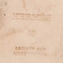 Hermes Brown Suede Trip Slip On Espadrille Size 43