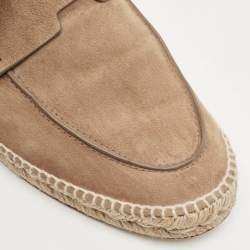 Hermes Brown Suede Trip Slip On Espadrille Size 43