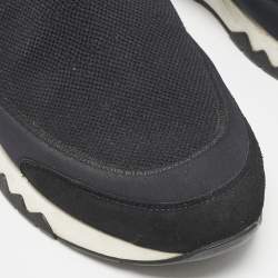 Hermés Navy Blue Knit Fabric Tokyo Slip-On Sneakers Size 42.5