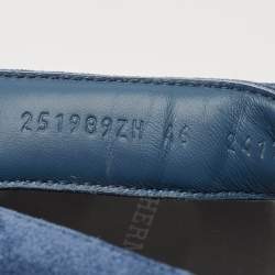 Pre Owned Hermès Blue Suede Junior Sandals Size 46