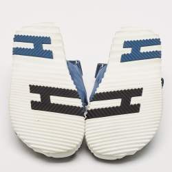 Pre Owned Hermès Blue Suede Junior Sandals Size 46