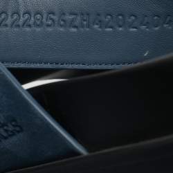 مملوكة مسبقًا Hermes Navy Blue Nubuck Leather Chypre Sandals Size 42