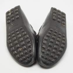 Hermes Black Leather Irving Slip On Loafers Size 41