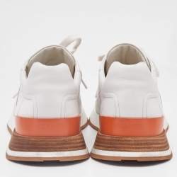 Hermes White Leather Drive Sneakers Size 43