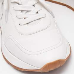 Hermes White Leather Drive Sneakers Size 43